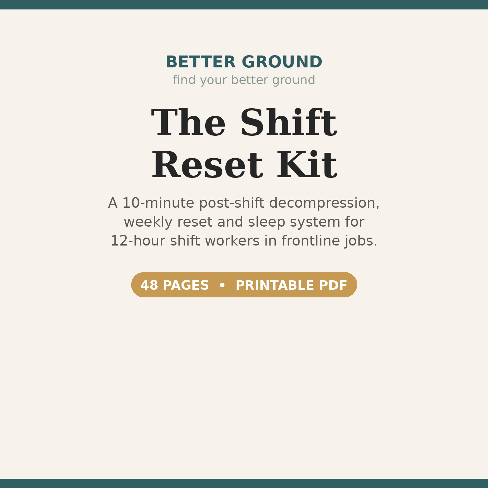 The Shift Reset Kit cover